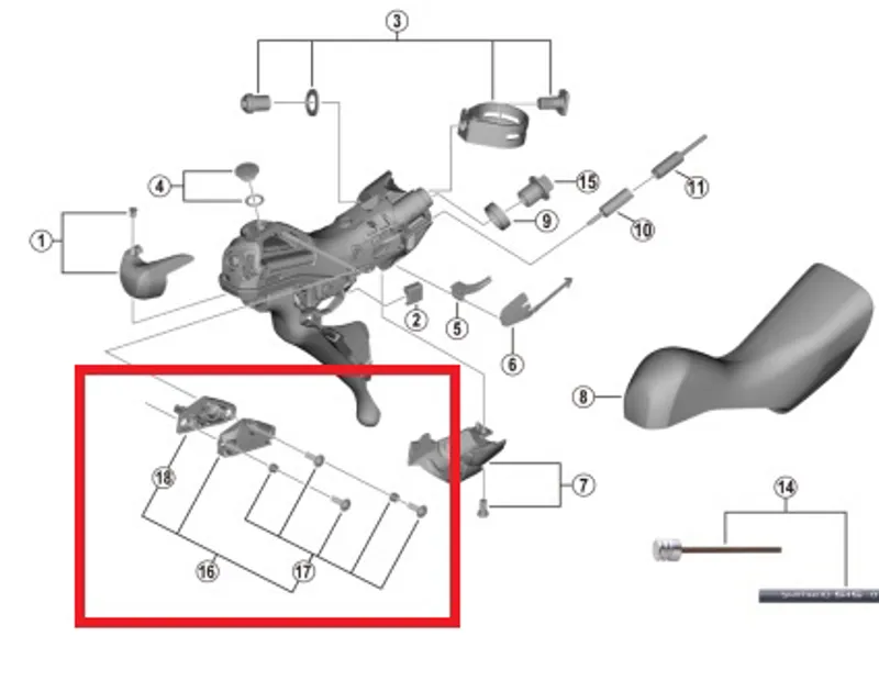 Shimano Road Hydraulic Diaphragm Right Hand - ST-R9120/ST-R8020/ST-R7020/ST-4720-1